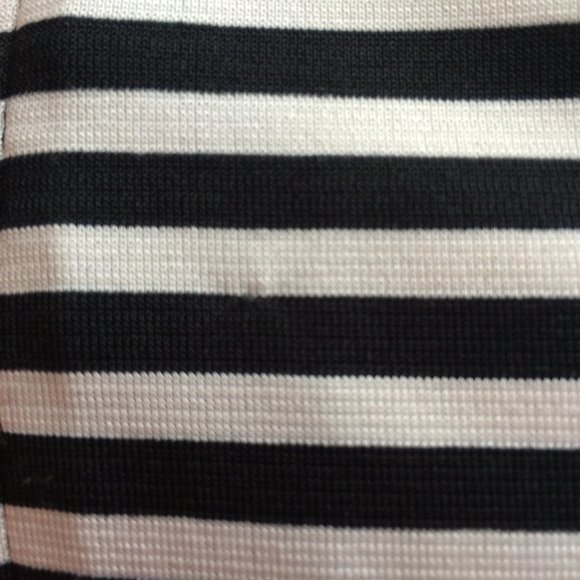 Joseph Ribkoff Full Zip Blouse Jacket Sz 8 Black White Striped Purple Dots - Picture 8 of 8